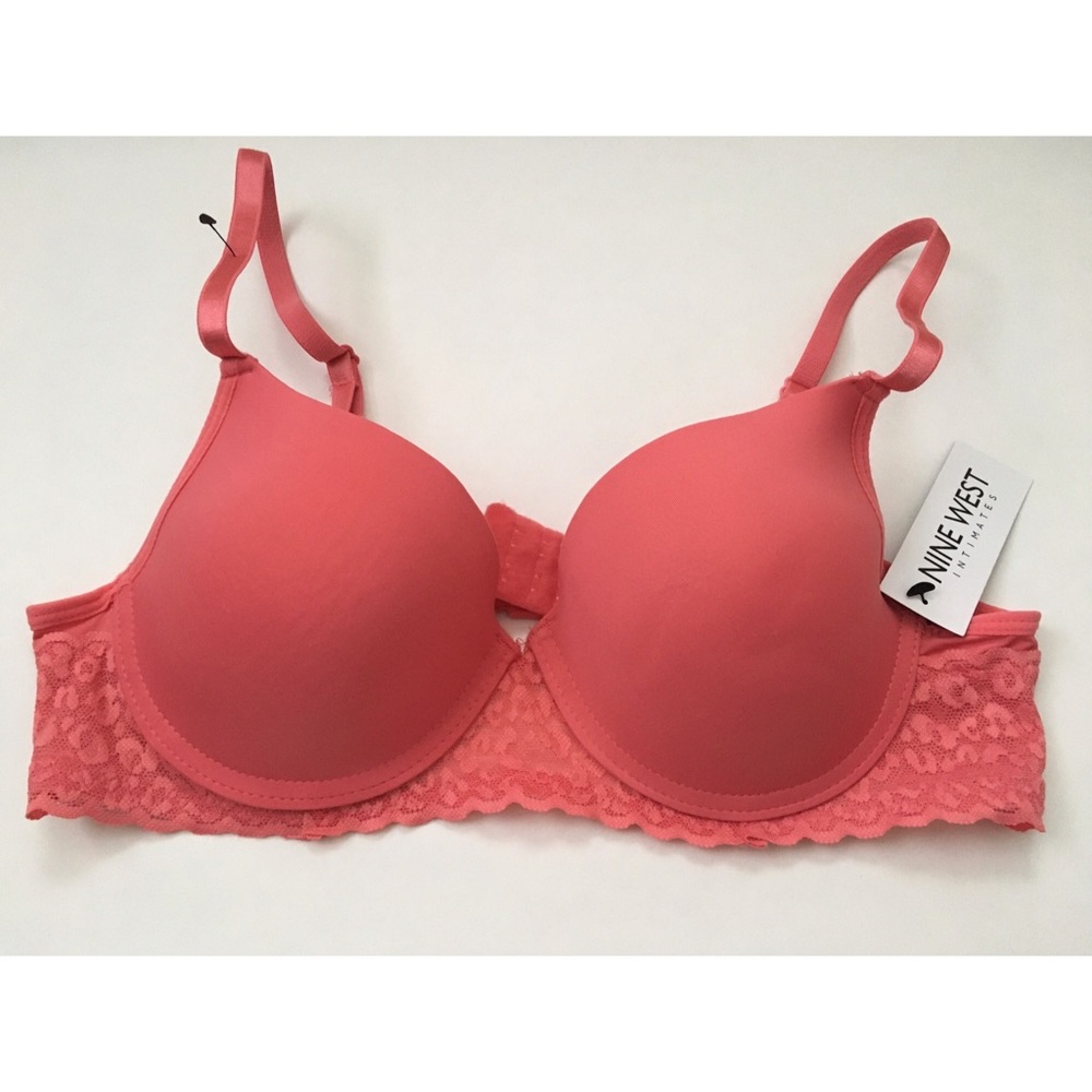 Nine West 36B Pink Leopard Print Bra